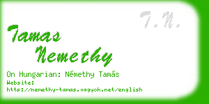 tamas nemethy business card