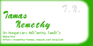 tamas nemethy business card